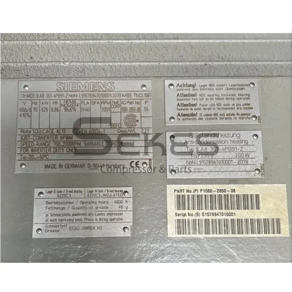 1080 2850 08 Nameplate