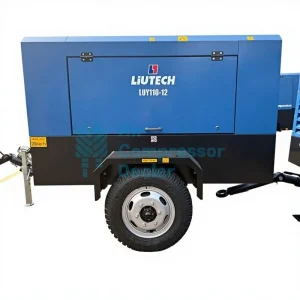 LUY110-12Bar 93kW 385CFM 175PSI Mobile Compressor (1)